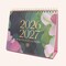bloom daily planner 2026-2027 19 Month Standing Flip Desk Calendar, 8" x 10", Paint Strokes